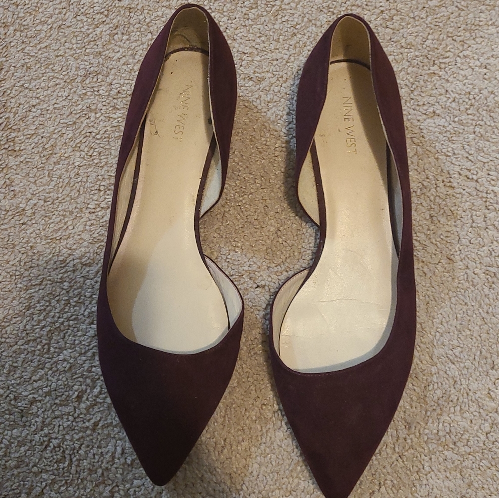 Nine West size 12 maroon flats